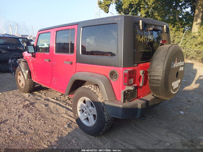 Vin: 1c4bjwdg8jl815689, lot: 46642490, jeep wrangler jk unlimited sport s 4x4 20183