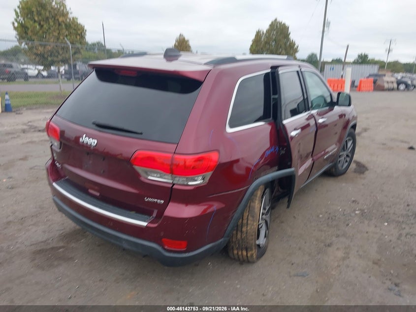 Vin: 1c4rjfbg4hc711745, lot: 46642509, jeep grand cherokee limited 4x4 20174