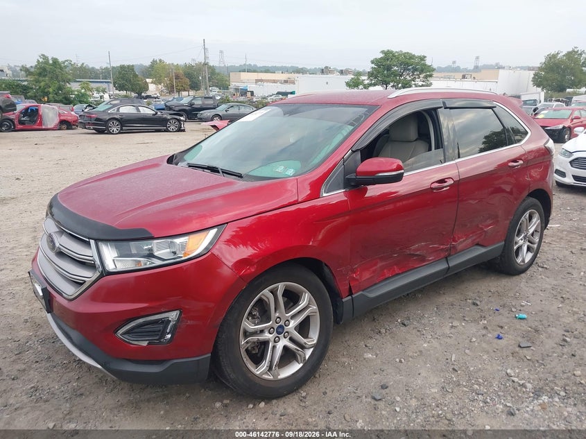 Vin: 2fmtk4k96fbb56802, lot: 46642533, ford edge titanium 20152