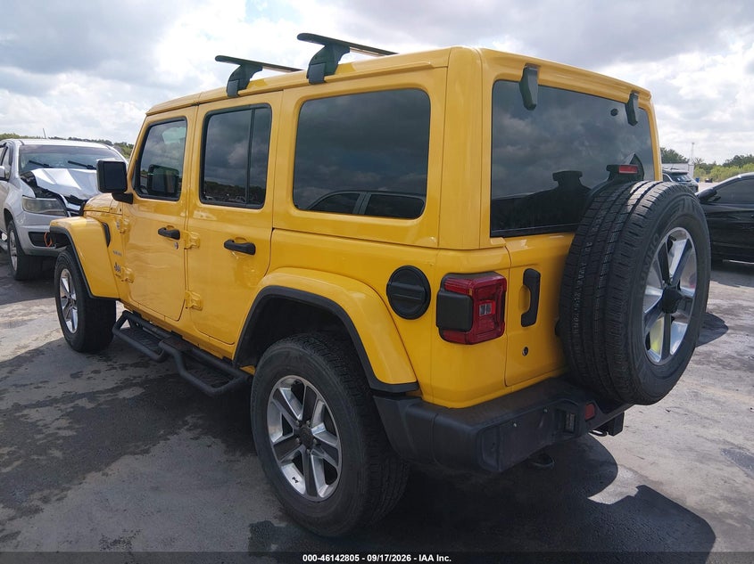 Vin: 1c4hjxen9lw121379, lot: 46642562, jeep wrangler unlimited sahara 4x4 20203