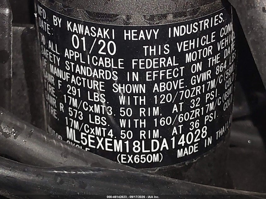 KAWASAKI EX650 2020
