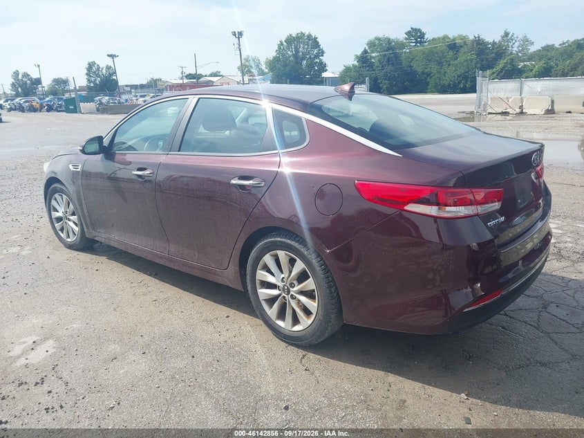 Vin: 5xxgt4l32hg141701, lot: 46642614, kia optima lx 20173