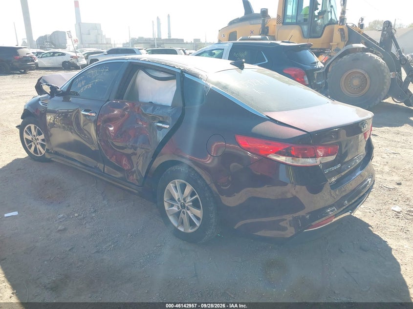 Vin: 5xxgt4l3xhg155247, lot: 46642714, kia optima lx 20173
