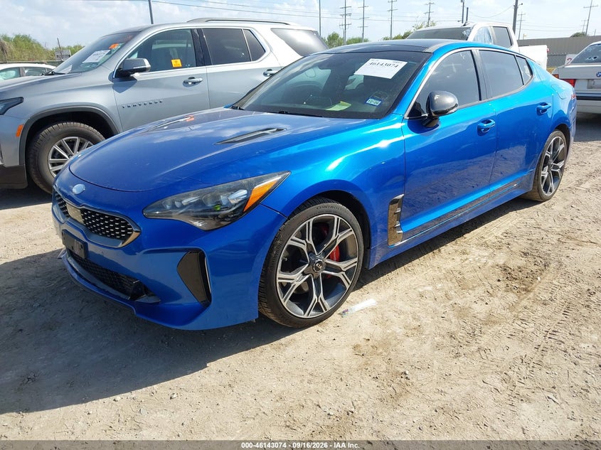 Vin: knae45lc8k6055404, lot: 46642831, kia stinger gt1 20192