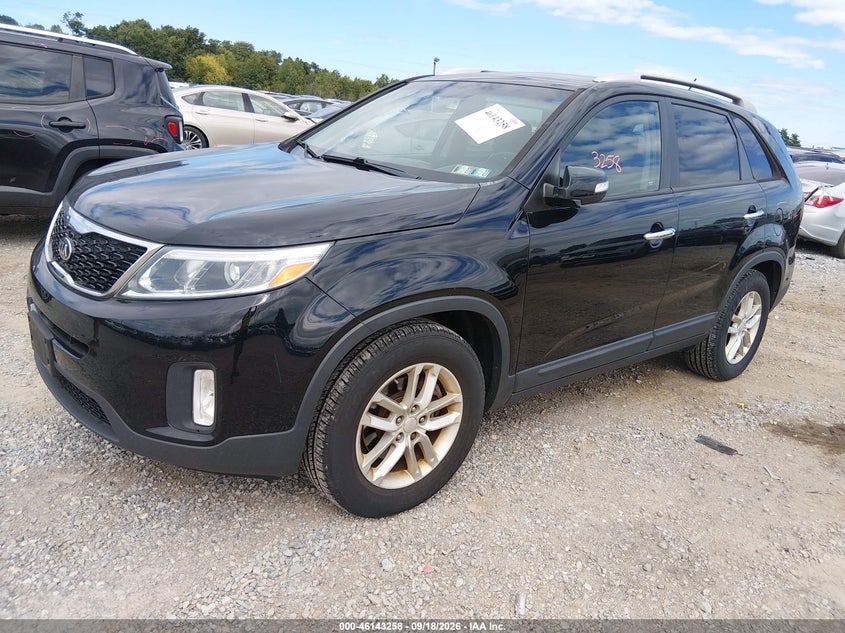 Vin: 5xykt3a62eg506368, lot: 46643015, kia sorento lx 20142