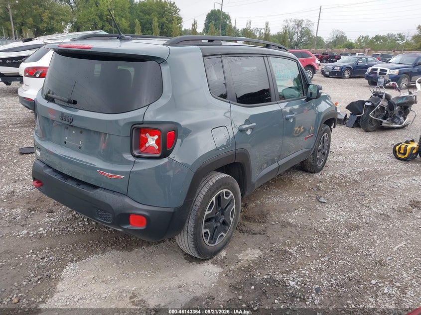 Vin: zaccjbctxgpc75360, lot: 46643121, jeep renegade trailhawk 20164