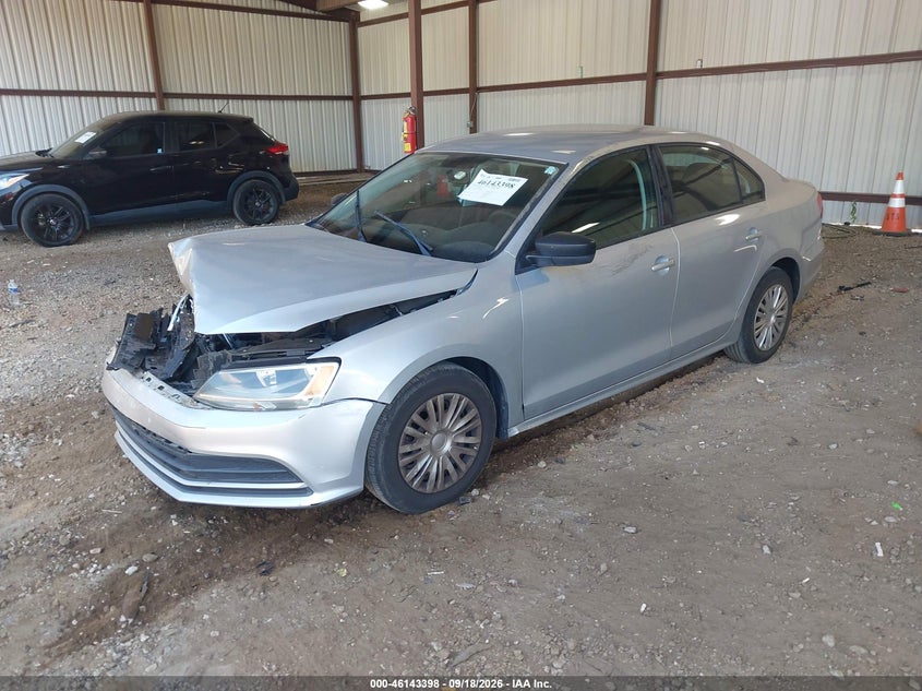Vin: 3vw2k7aj6fm286684, lot: 46643155, volkswagen jetta 2.0l s 20152