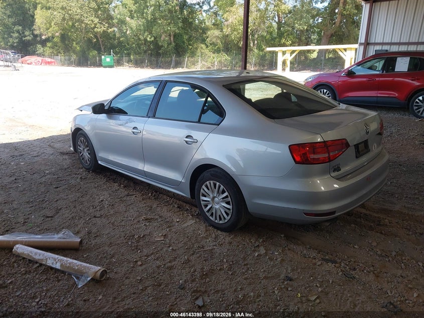 Vin: 3vw2k7aj6fm286684, lot: 46643155, volkswagen jetta 2.0l s 20153