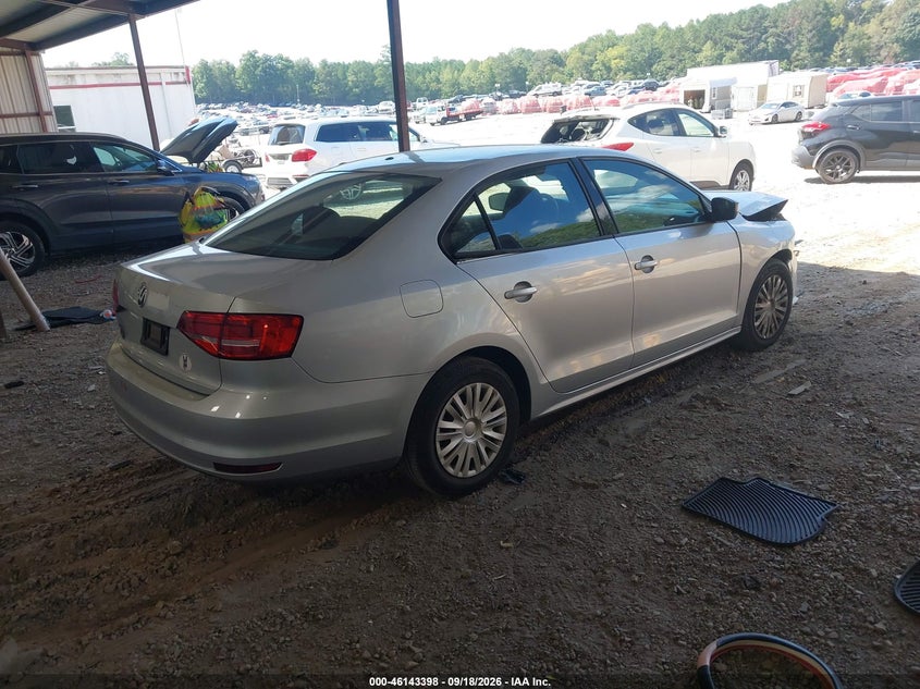 Vin: 3vw2k7aj6fm286684, lot: 46643155, volkswagen jetta 2.0l s 20154
