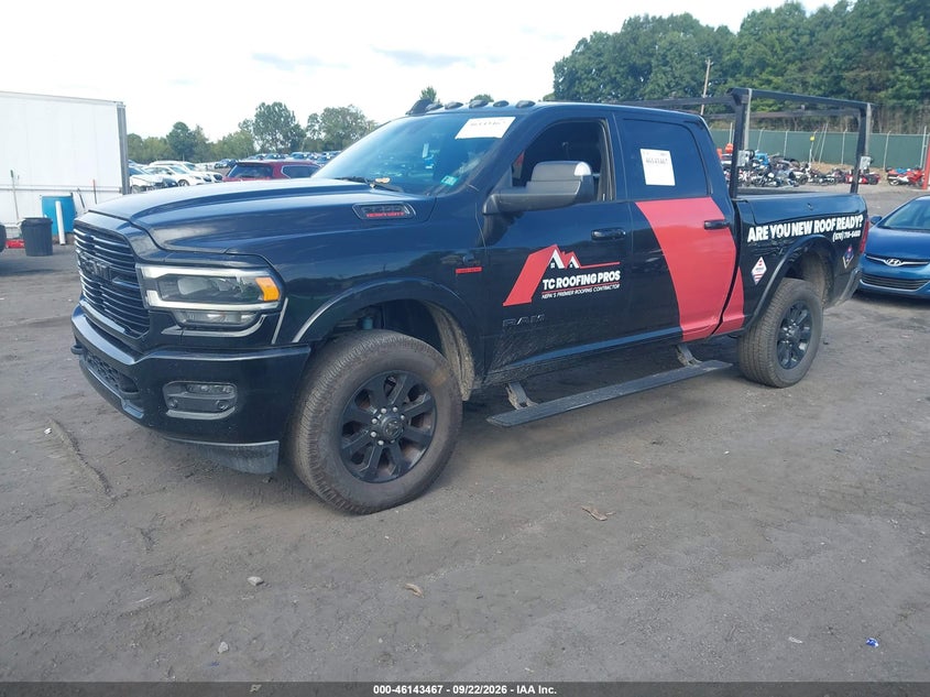 Vin: 3c6ur5flxlg107957, lot: 46643224, ram 2500 laramie  4x4 6'4 box 20202