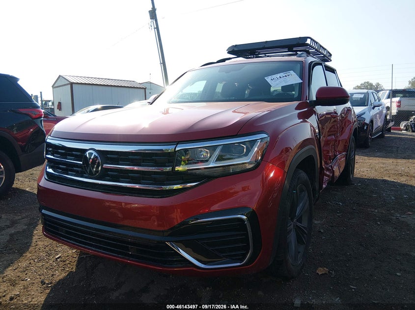 Vin: 1v2pr2ca8mc569749, lot: 46643254, volkswagen atlas 3.6l v6 se w/technology r-line 20212
