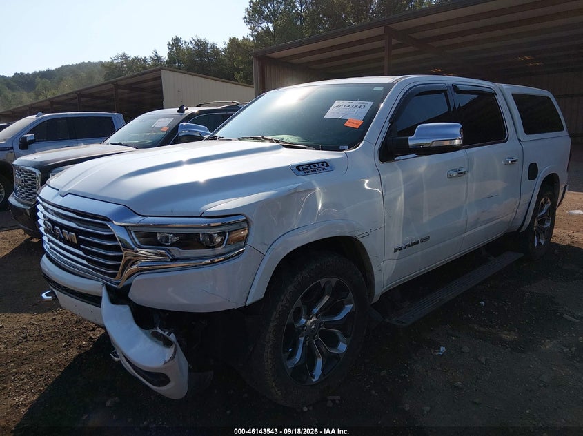 Vin: 1c6srfkt8kn918195, lot: 46643300, ram 1500 longhorn  4x4 5'7 box 20192