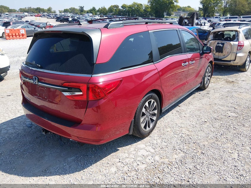 Vin: 5fnrl6h68pb013116, lot: 46643308, honda odyssey ex-l 20234