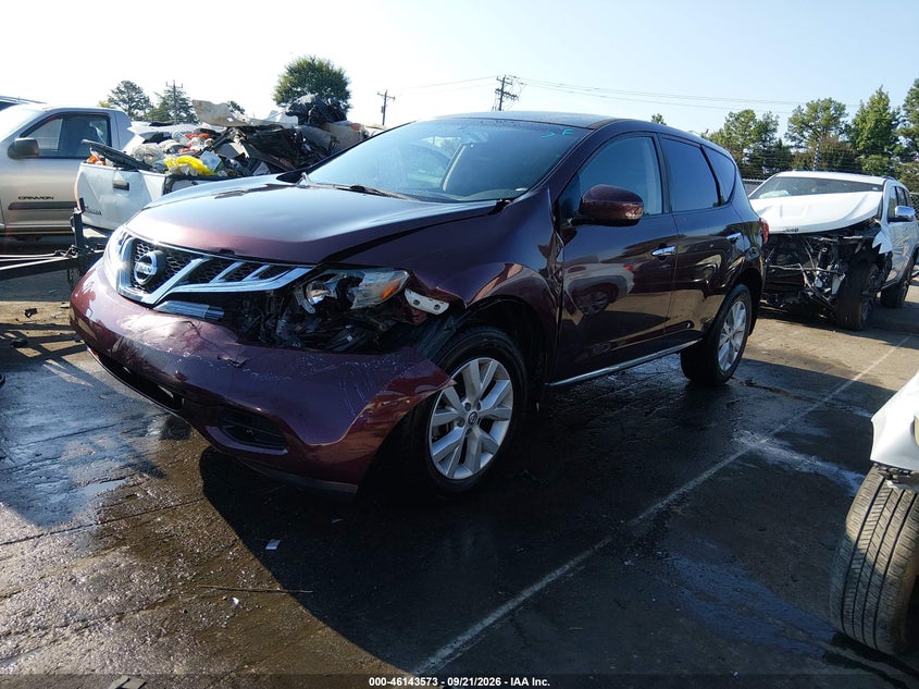 Vin: jn8az1muxdw204809, lot: 46643330, nissan murano s 20132