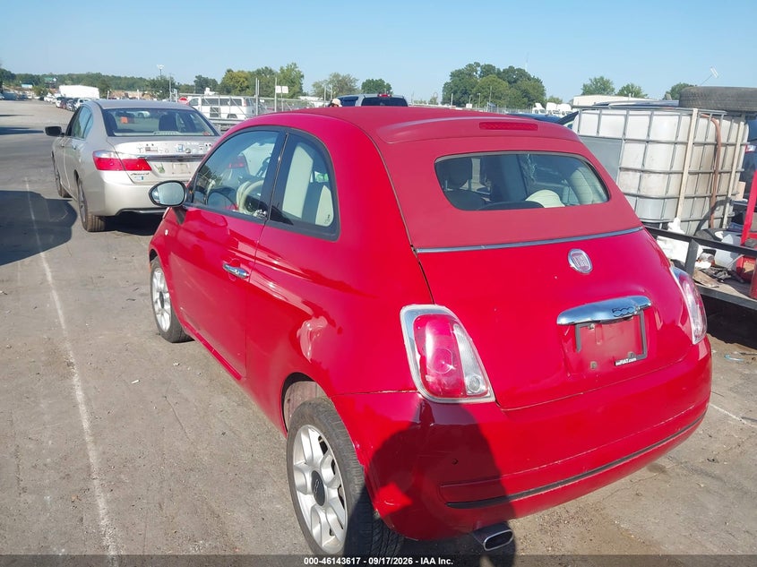 Vin: 3c3cffdr7ct370428, lot: 46643374, fiat 500c pop 20123