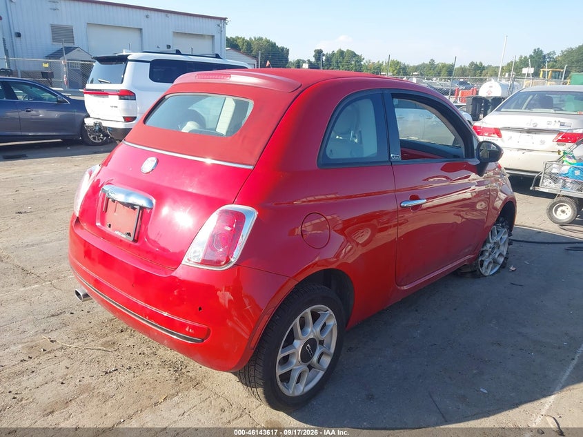 Vin: 3c3cffdr7ct370428, lot: 46643374, fiat 500c pop 20124