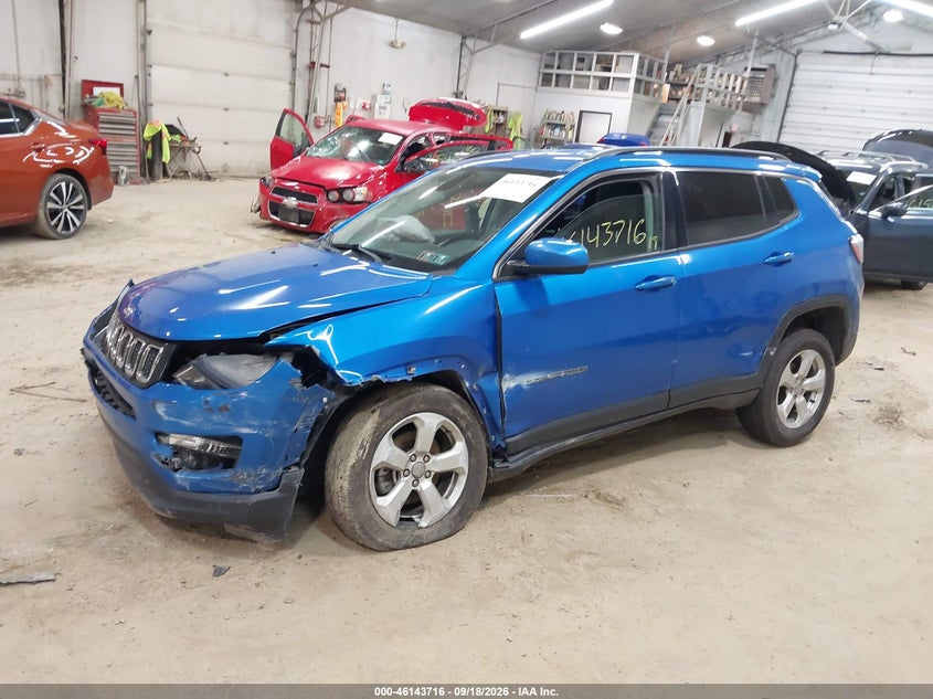 Vin: 3c4njdbb8kt682463, lot: 46643474, jeep compass latitude 4x4 20192