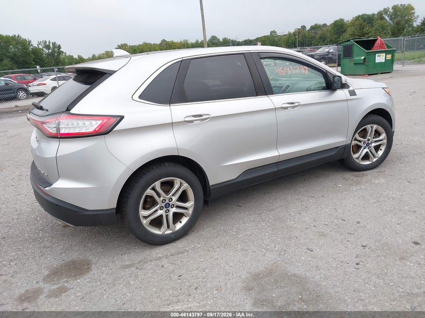 Vin: 2fmpk4k85jbb80087, lot: 46643554, ford edge titanium 20184