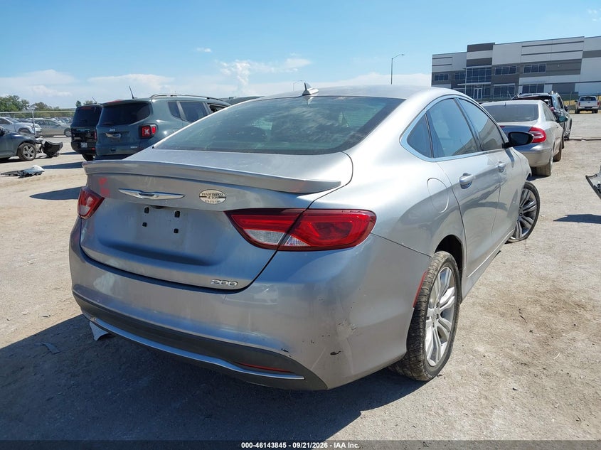 Vin: 1c3cccab9fn702632, lot: 46643602, chrysler 200 limited 20154