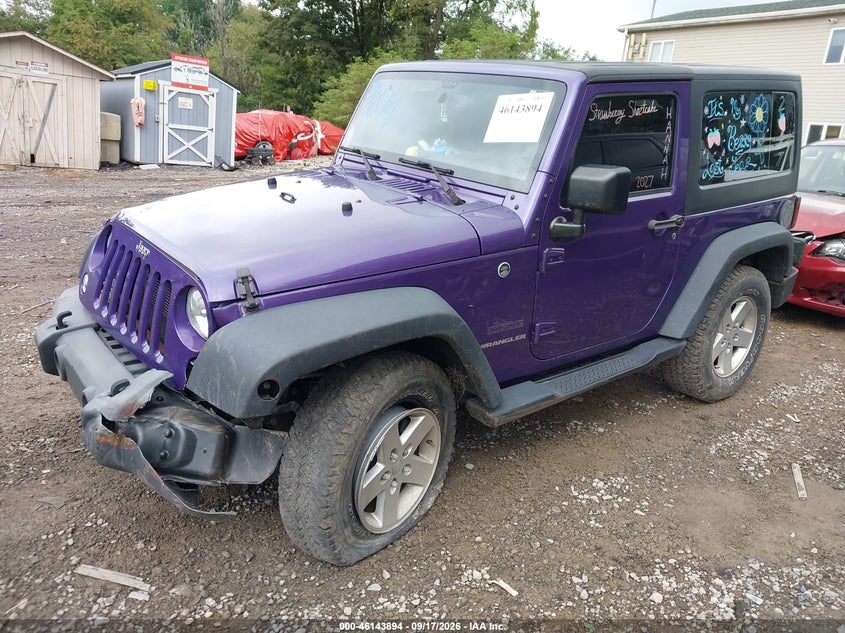 Vin: 1c4ajwag9hl633333, lot: 46643651, jeep wrangler sport 4x4 20172