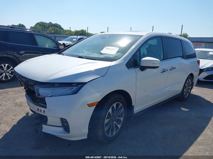 Vin: 5fnrl6h79nb003314, lot: 46643714, honda odyssey ex-l 20222