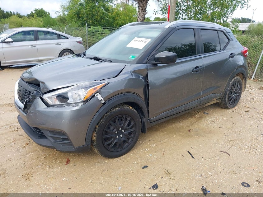 Vin: 3n1cp5cuxkl517559, lot: 46643732, nissan kicks s 20192