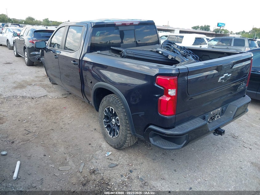 Vin: 3gcudhel3pg263628, lot: 46643744, chevrolet silverado 1500 4wd  short bed zr2 20233