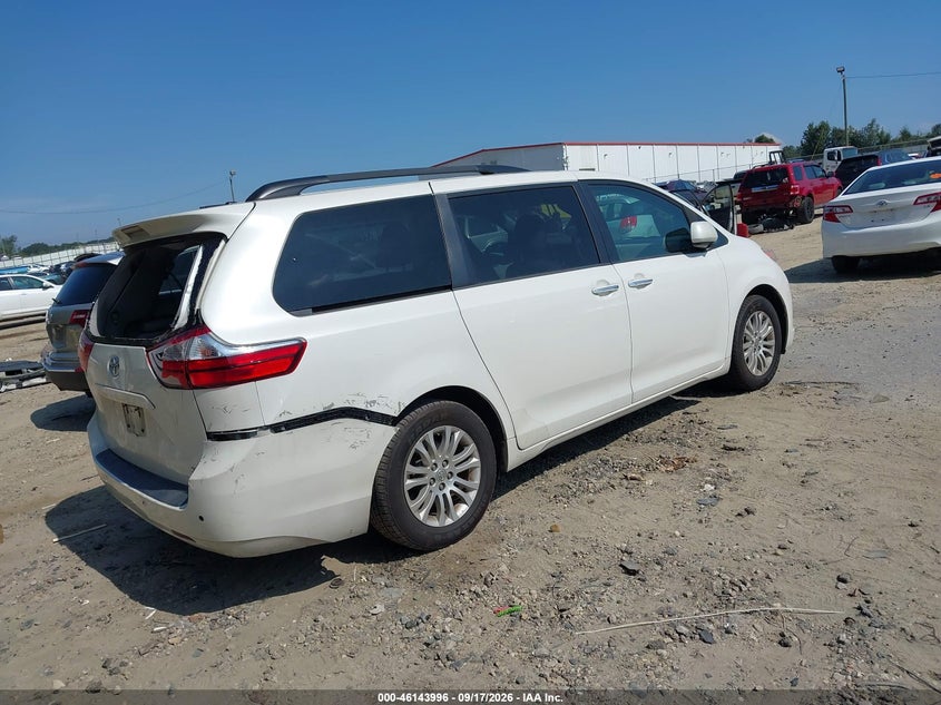 Vin: 5tdyz3dc2hs900129, lot: 46643753, toyota sienna xle 8 passenger 20174