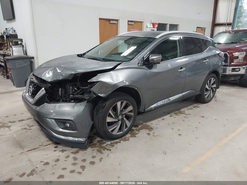 Vin: 5n1az2mh3fn202540, lot: 46643762, nissan murano platinum 20152
