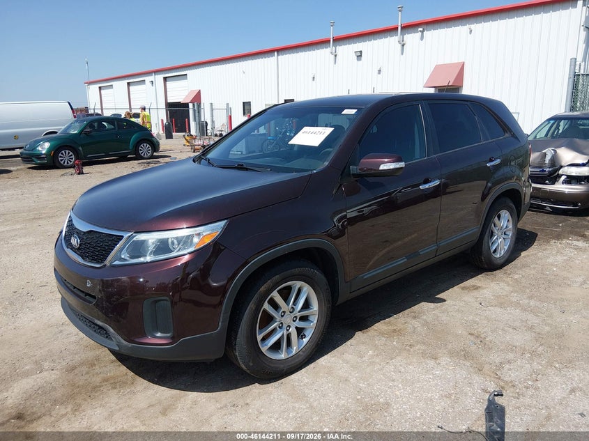 Vin: 5xykt3a69eg487513, lot: 46643968, kia sorento lx 20142