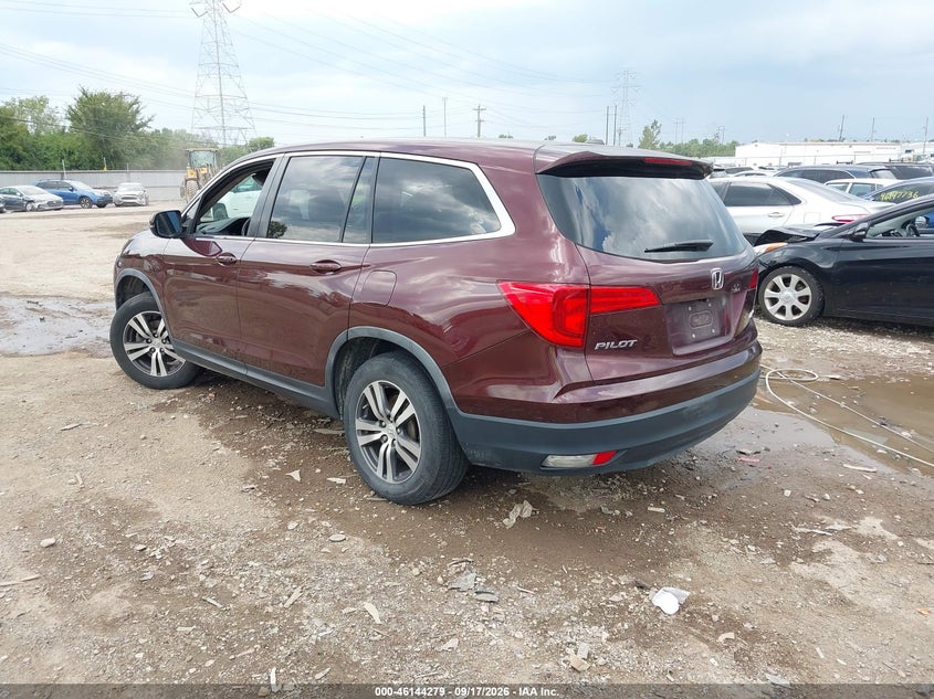 Vin: 5fnyf6h76gb065582, lot: 46644036, honda pilot ex-l 20163