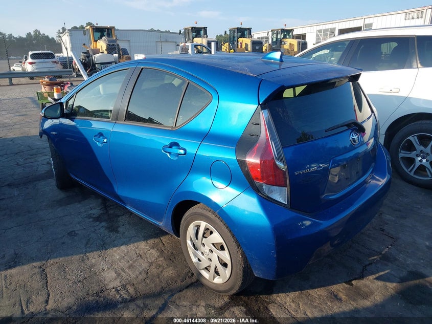 Vin: jtdkdtb37f1112383, lot: 46644065, toyota prius c two 20153