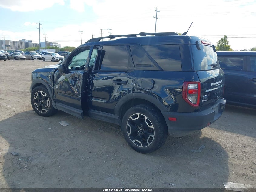 Vin: 3fmcr9b67mrb00400, lot: 46644119, ford bronco sport big bend 20213
