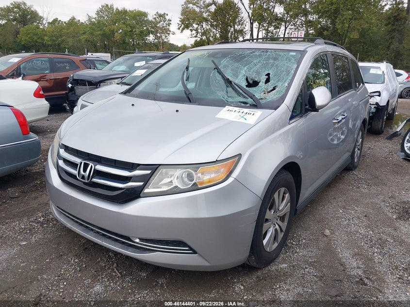 Vin: 5fnrl5h69eb078080, lot: 46644158, honda odyssey ex-l 20142