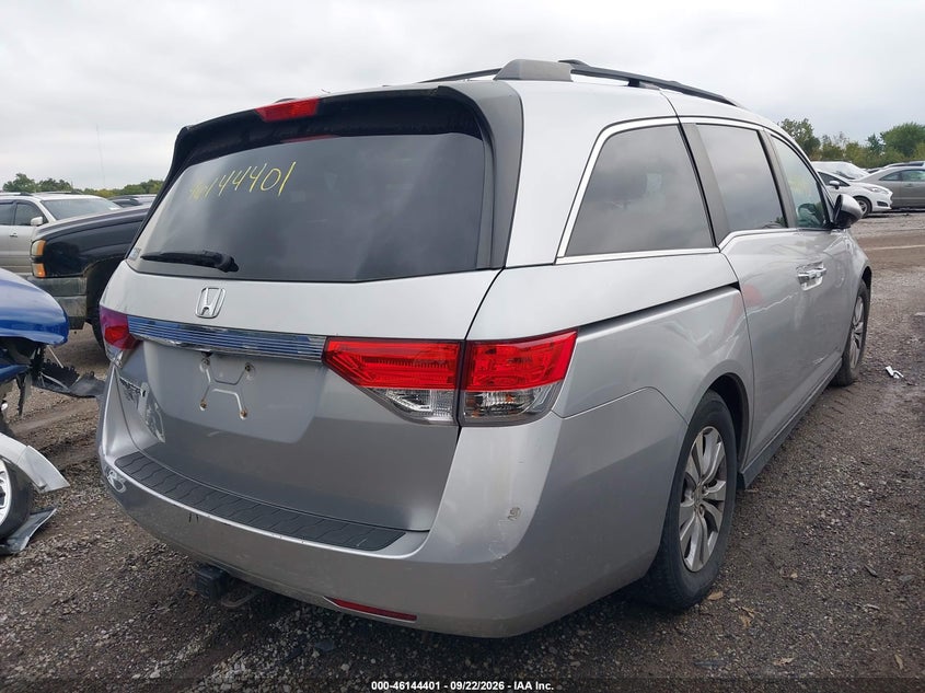Vin: 5fnrl5h69eb078080, lot: 46644158, honda odyssey ex-l 20144