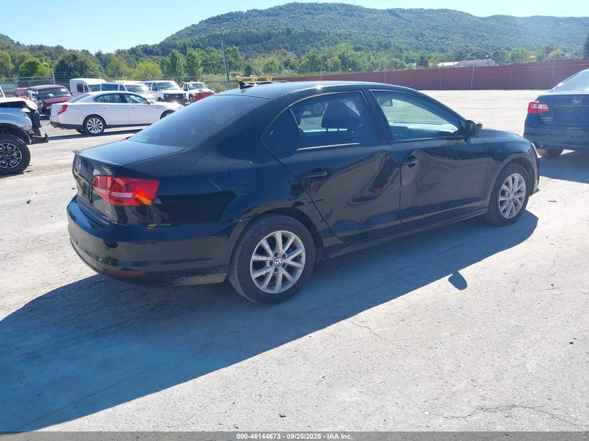 Vin: 3vwd17aj1fm298317, lot: 46644430, volkswagen jetta 1.8t se 20154