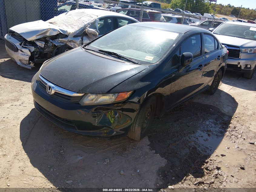 Vin: 2hgfb2f51ch301980, lot: 46644442, honda civic lx 20122