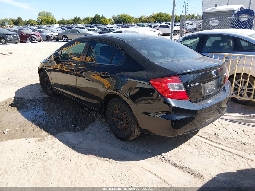 Vin: 2hgfb2f51ch301980, lot: 46644442, honda civic lx 20123