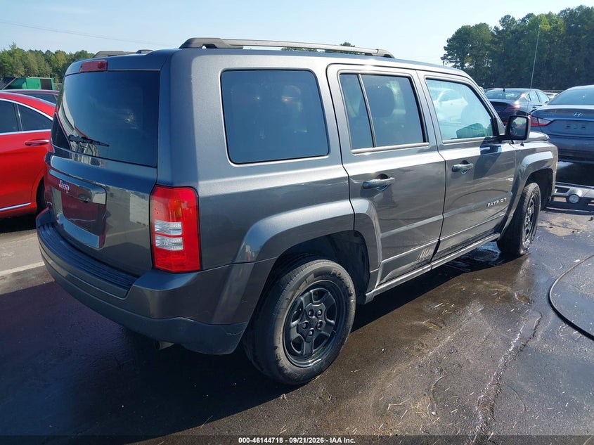 Vin: 1c4njpba1hd200942, lot: 46644475, jeep patriot sport fwd 20174