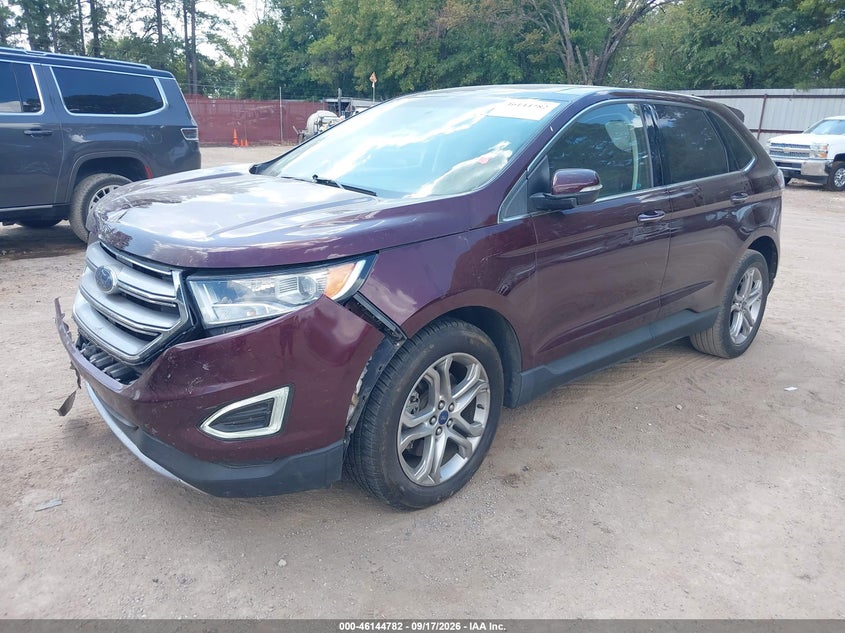 Vin: 2fmpk3k84hbc02231, lot: 46644540, ford edge titanium 20172