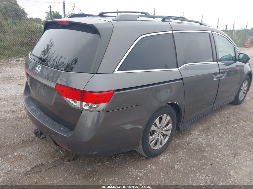 Vin: 5fnrl5h64eb087186, lot: 46644609, honda odyssey ex-l 20144
