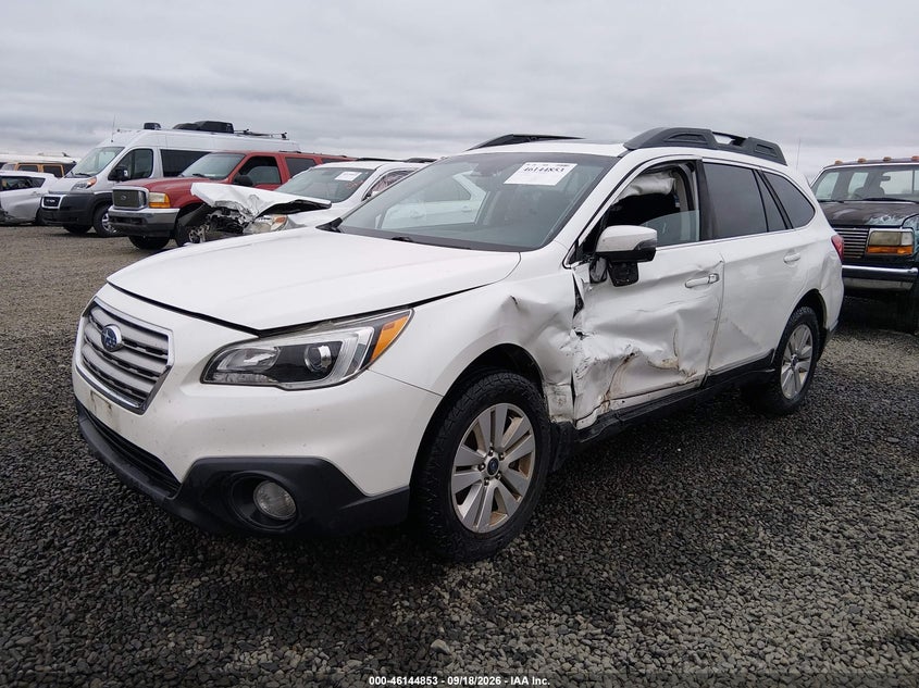 Vin: 4s4bsahc7h3308232, lot: 46644610, subaru outback 2.5i premium 20172