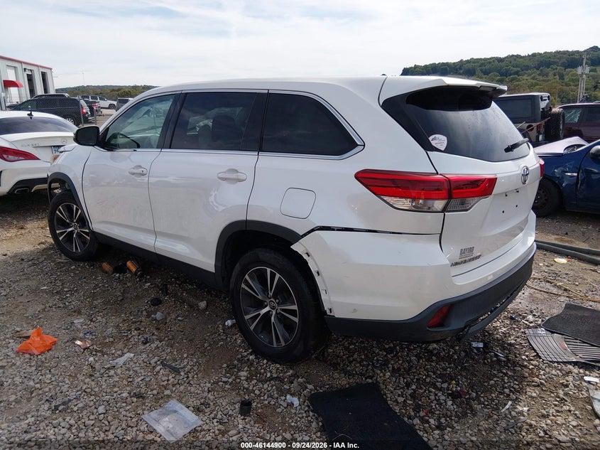Vin: 5tdzzrfh8ks290891, lot: 46644657, toyota highlander le 20193