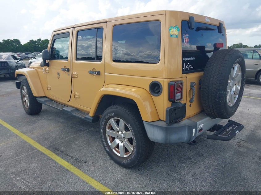 Vin: 1c4hjweg2dl685406, lot: 46644765, jeep wrangler unlimited sahara 20133