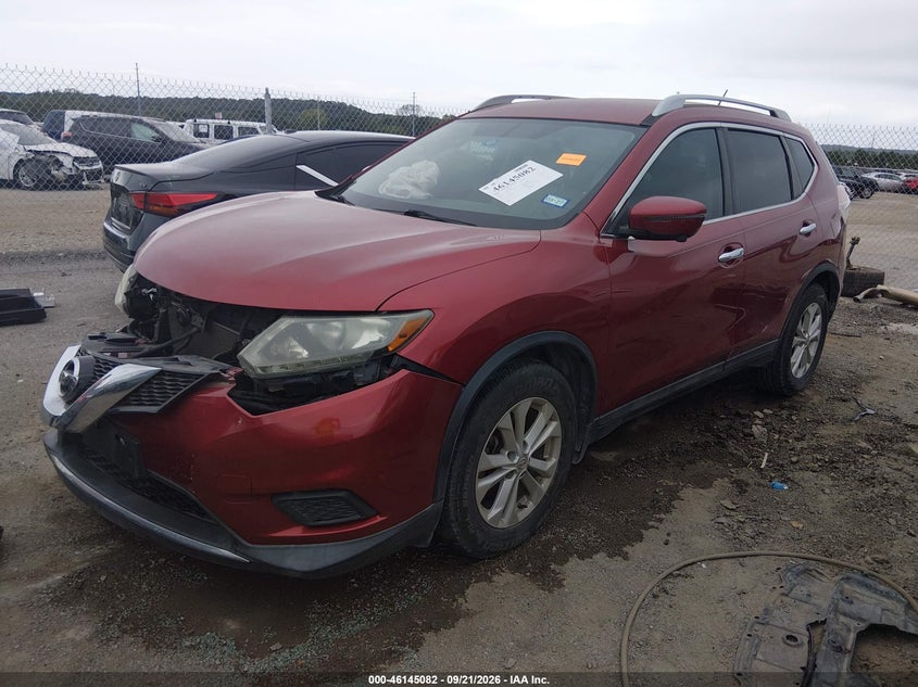 Vin: 5n1at2mt8gc806202, lot: 46644839, nissan rogue sv 20162