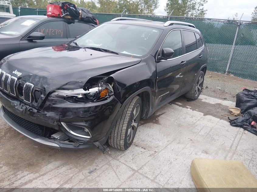 Vin: 1c4pjldbxkd325906, lot: 46644852, jeep cherokee limited fwd 20192