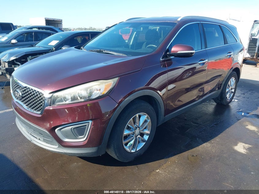 Vin: 5xypg4a39gg128297, lot: 46644875, kia sorento 2.4l lx 20162
