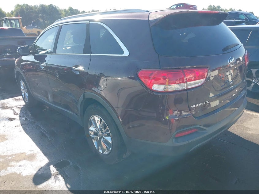 Vin: 5xypg4a39gg128297, lot: 46644875, kia sorento 2.4l lx 20163