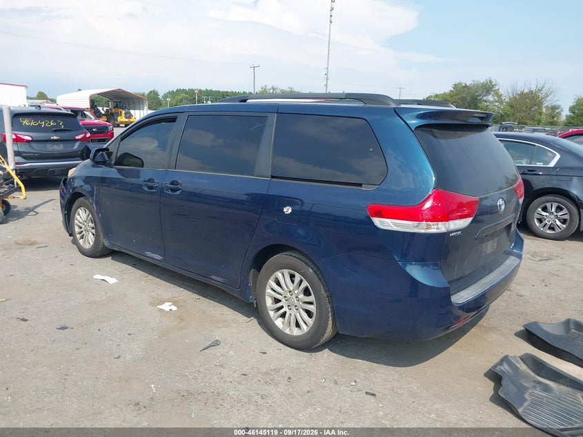Vin: 5tdyk3dc4cs258168, lot: 46644876, toyota sienna xle v6 8 passenger 20123