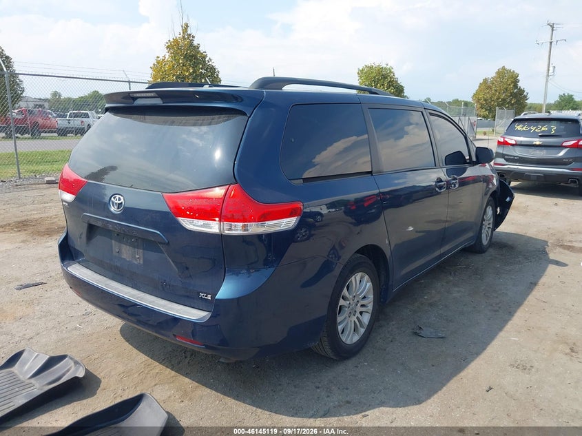 Vin: 5tdyk3dc4cs258168, lot: 46644876, toyota sienna xle v6 8 passenger 20124